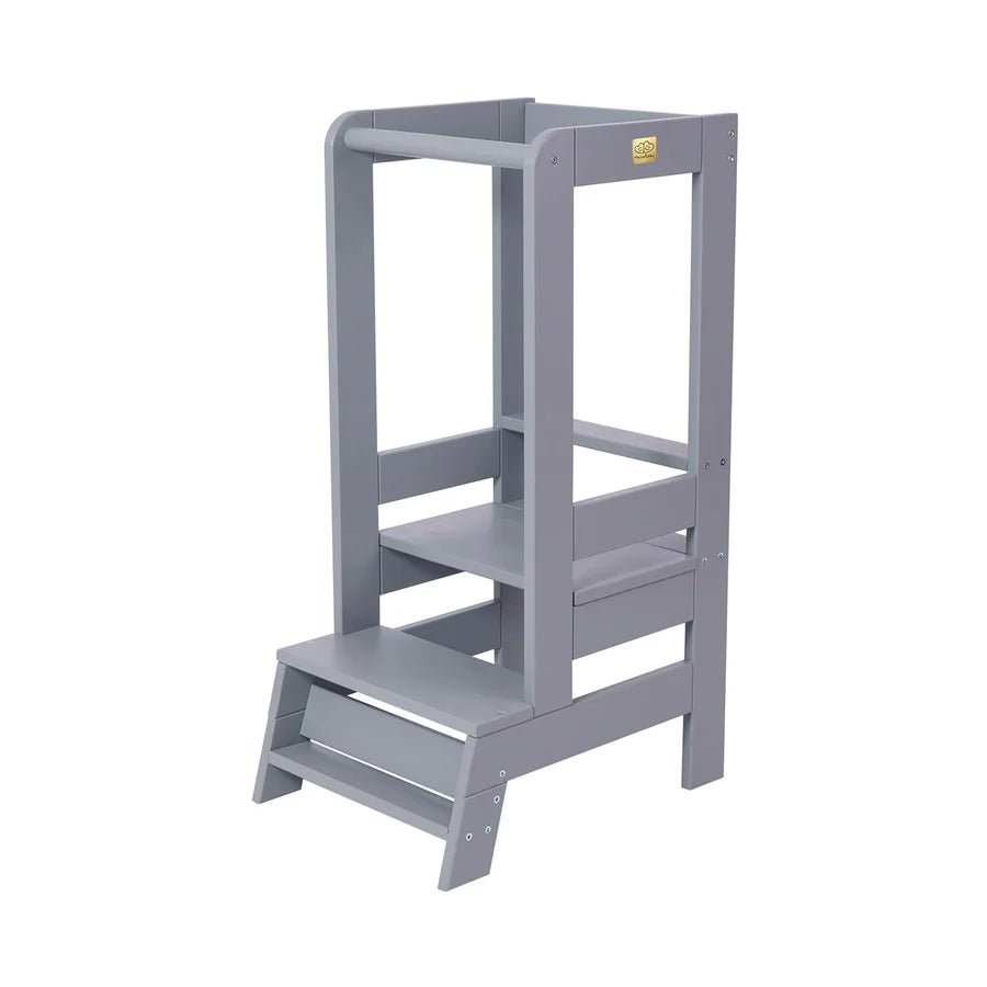 Supersale Lernturm Küchenhelfer für Kinder Kitchen Helper, Dunkelgrau - Kletterling – einfach Kind sein