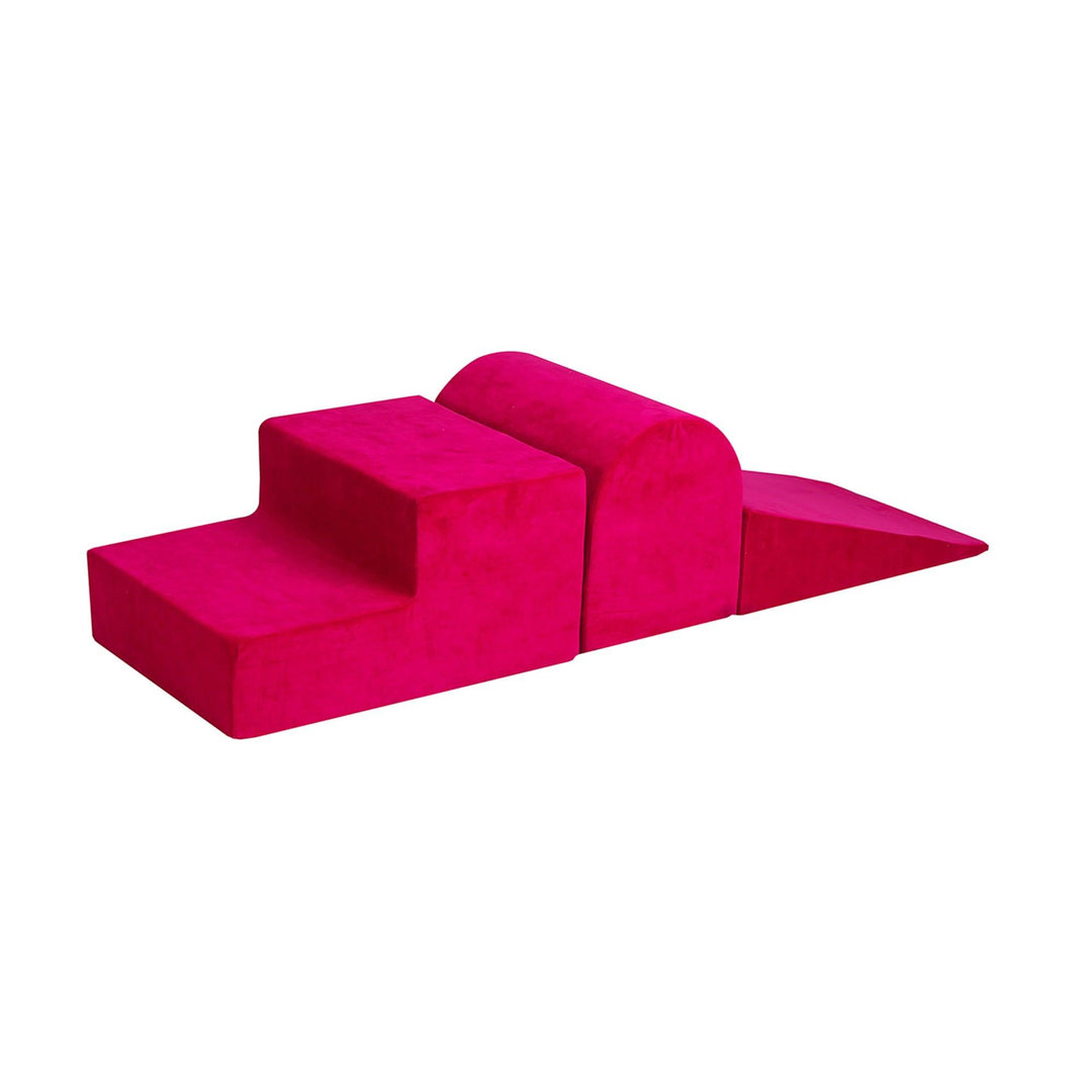 MeowBaby Schaumstoff Bausteine MAGENTA 3 er Set ohne Bällebad - Kletterling – einfach Kind sein