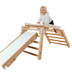 Kletterdreieck EMMA PAN + Rutsche| 3 Module| 46cm | 200 kg belastbar | 2–6 Jahre | 3 - in - 1 Kletterset - Kletterling – einfach Kind sein