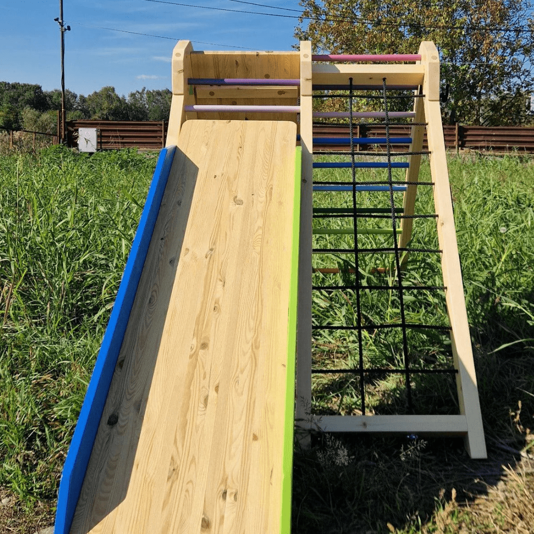 Kletterdreieck ROOT TALL + Rutsche | IN & OUTDOOR | 120 cm | klappbar - Kletterling – einfach Kind sein