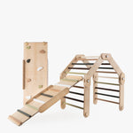 Transformer Kletterdreieck FULL MOON + 2 RUTSCHEN | GRÜN | 30 Formen | 98 cm - Kletterling – einfach Kind sein