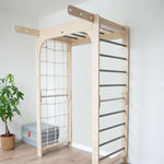 Sprossenwand WOLKENSTIEG BLAU | 50 kg | 204x127 cm | multifunktional + erweiterbar - Kletterling – einfach Kind sein