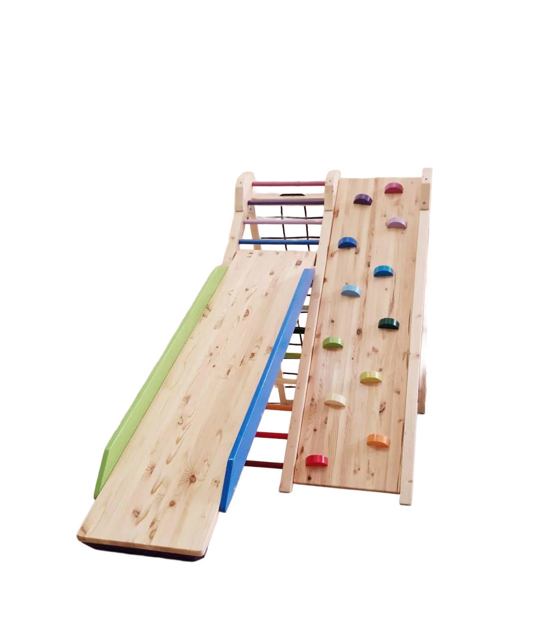 Klettergerüst ROOT FOUR + Rutsche | IN & OUTDOOR | 140 cm | klappbar - Kletterling – einfach Kind sein