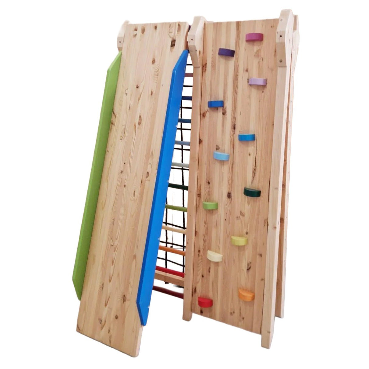 Klettergerüst ROOT FOUR + Rutsche | IN & OUTDOOR | 140 cm | klappbar - Kletterling – einfach Kind sein