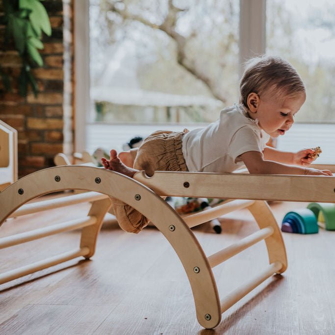 höhenverstellbares Kletterdreieck - Set ZICKENLING SET | 5 - fach verstellbar | 60cm| Dreieck + Rutsche + Bogen - Kletterling – einfach Kind sein