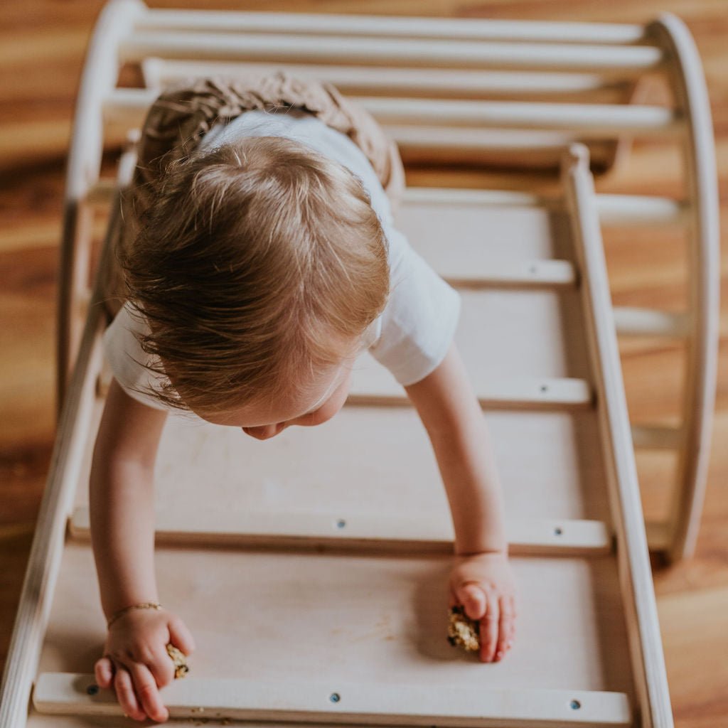 höhenverstellbares Kletterdreieck - Set ZICKENLING SET | 5 - fach verstellbar | 60cm| Dreieck + Rutsche + Bogen - Kletterling – einfach Kind sein