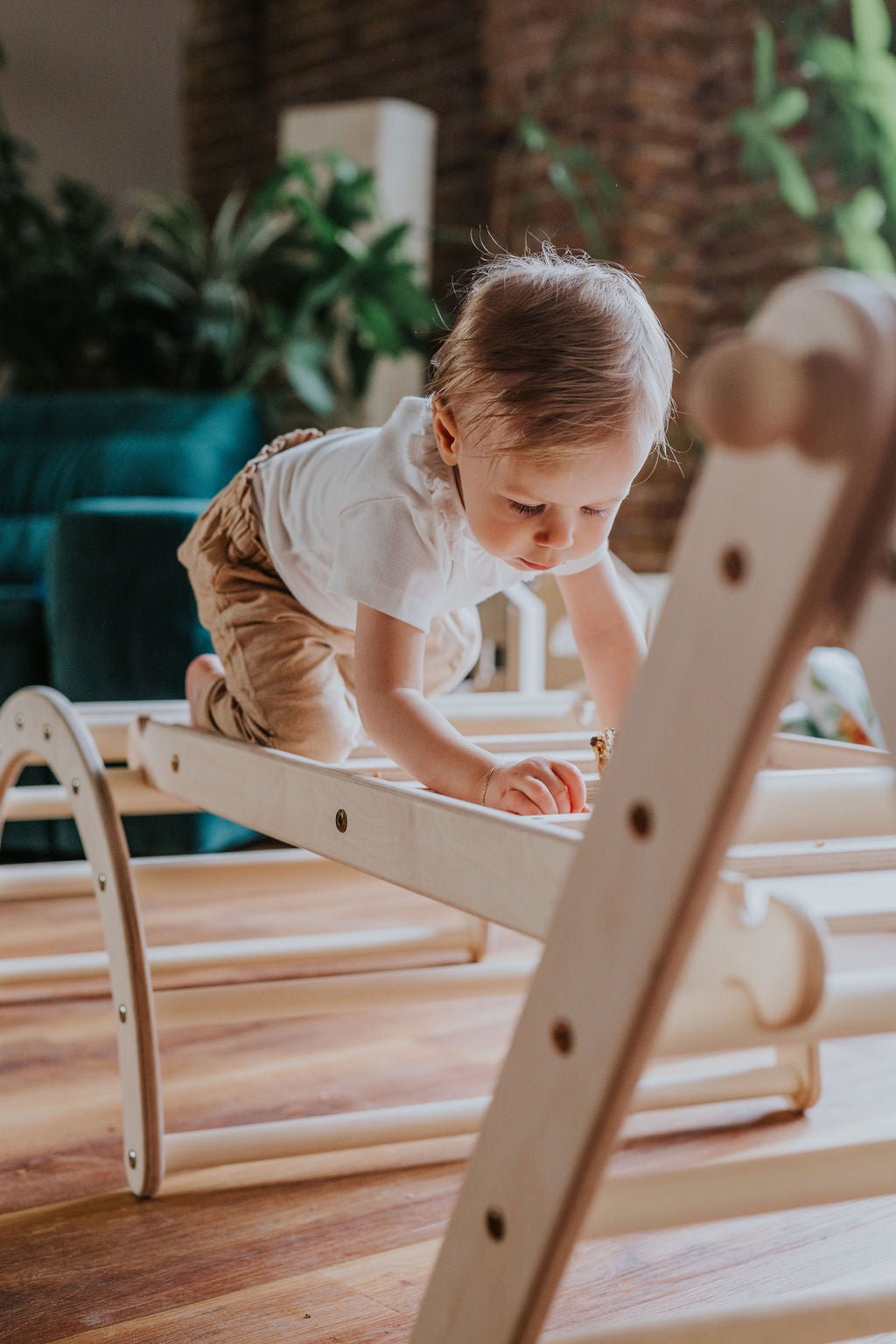 höhenverstellbares Kletterdreieck - Set ZICKENLING SET | 5 - fach verstellbar | 60cm| Dreieck + Rutsche + Bogen - Kletterling – einfach Kind sein