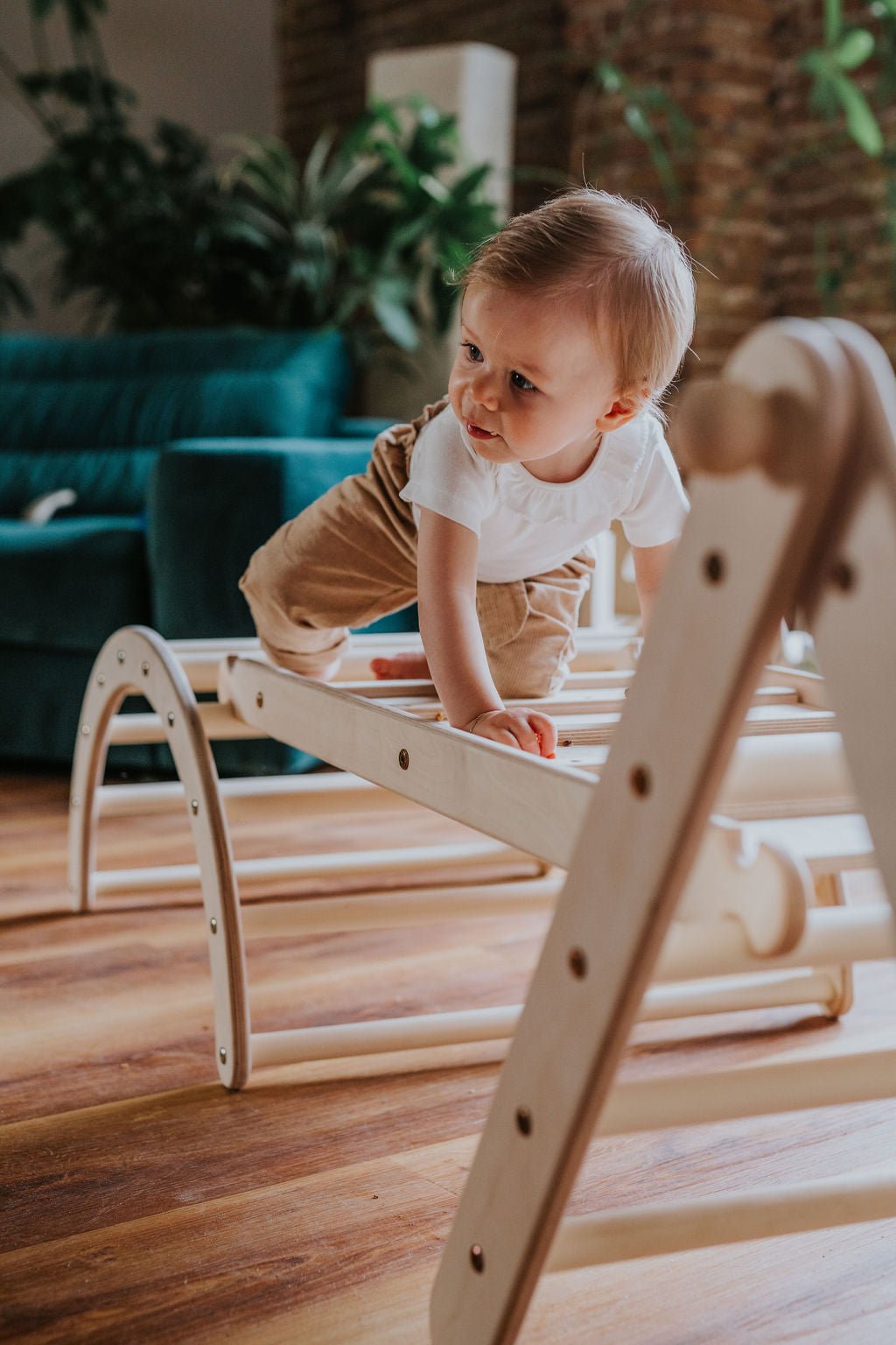 höhenverstellbares Kletterdreieck - Set ZICKENLING SET | 5 - fach verstellbar | 60cm| Dreieck + Rutsche + Bogen - Kletterling – einfach Kind sein