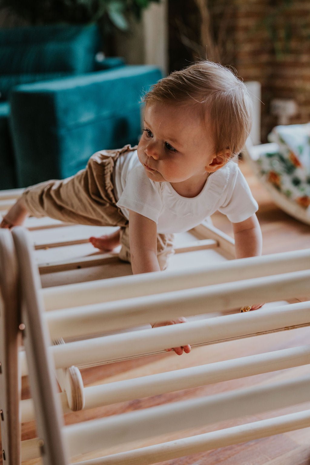 höhenverstellbares Kletterdreieck - Set ZICKENLING SET | 5 - fach verstellbar | 60cm| Dreieck + Rutsche + Bogen - Kletterling – einfach Kind sein