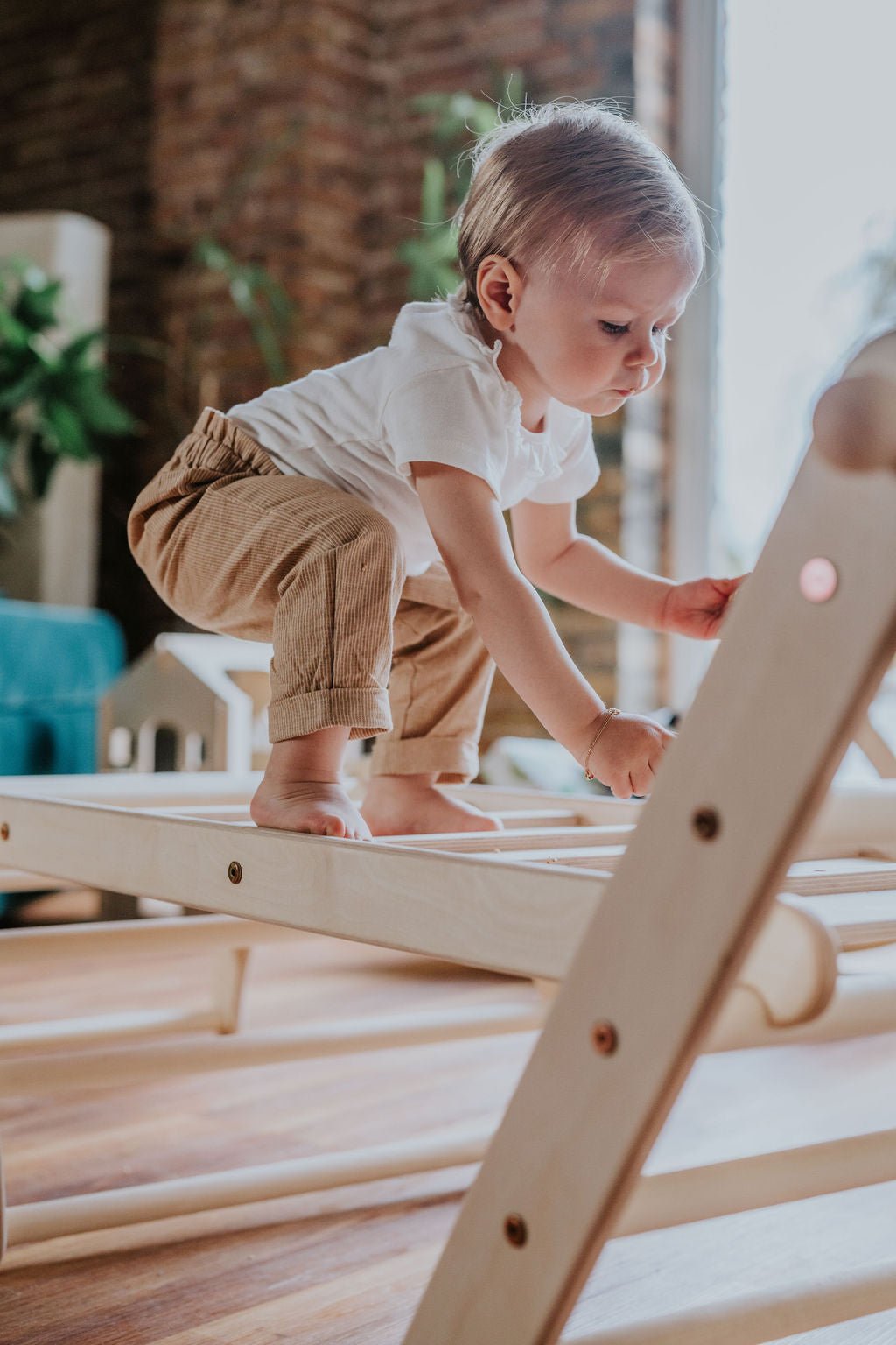 höhenverstellbares Kletterdreieck - Set ZICKENLING SET | 5 - fach verstellbar | 60cm| Dreieck + Rutsche + Bogen - Kletterling – einfach Kind sein