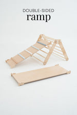 Kletterrutsche MOON - Hühnerleiter | blau pastell | 2 Seiten | 111 x 43 cm - Kletterling – einfach Kind sein