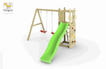 Spielturm FUNNY3 mit Doppelschaukel - Kletterling – einfach Kind sein