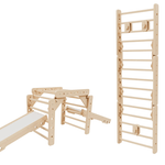 wandelbare Sprossenwand LOOPO MONKEY 7in1 | 200 kg belastbar | 2–99 Jahre | 7 Aufbauvarianten | modulares System - Kletterling – einfach Kind sein