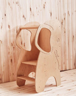 Lernturm Elefant in Blau oder Natur - Kletterling – einfach Kind sein