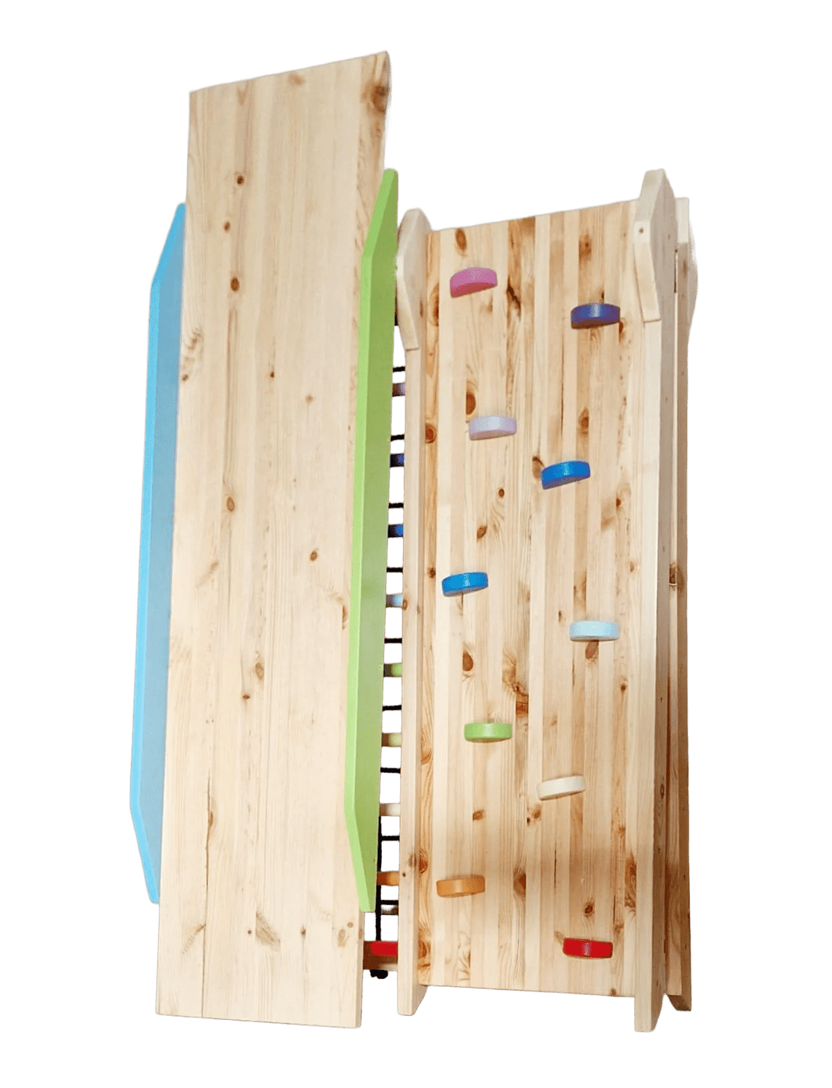 Kletterdreieck ROOT 4 + Rutsche | IN & OUTDOOR | 4 Kletterpfade | 120 cm - Kletterling – einfach Kind sein