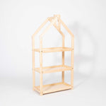 B - Ware Hausförmiges Montessori - Regal Unbemaltes BIRKENHOLZ / Klein - Kletterling – einfach Kind sein