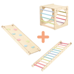 Spielset "Freunde" pastell - Kletterwürfel mit einer Kletter - und Rutschrampe - Kletterling – einfach Kind sein