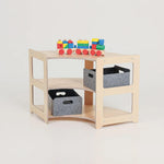 Montessori Eckregal mit drei Etagen - Kletterling – einfach Kind sein