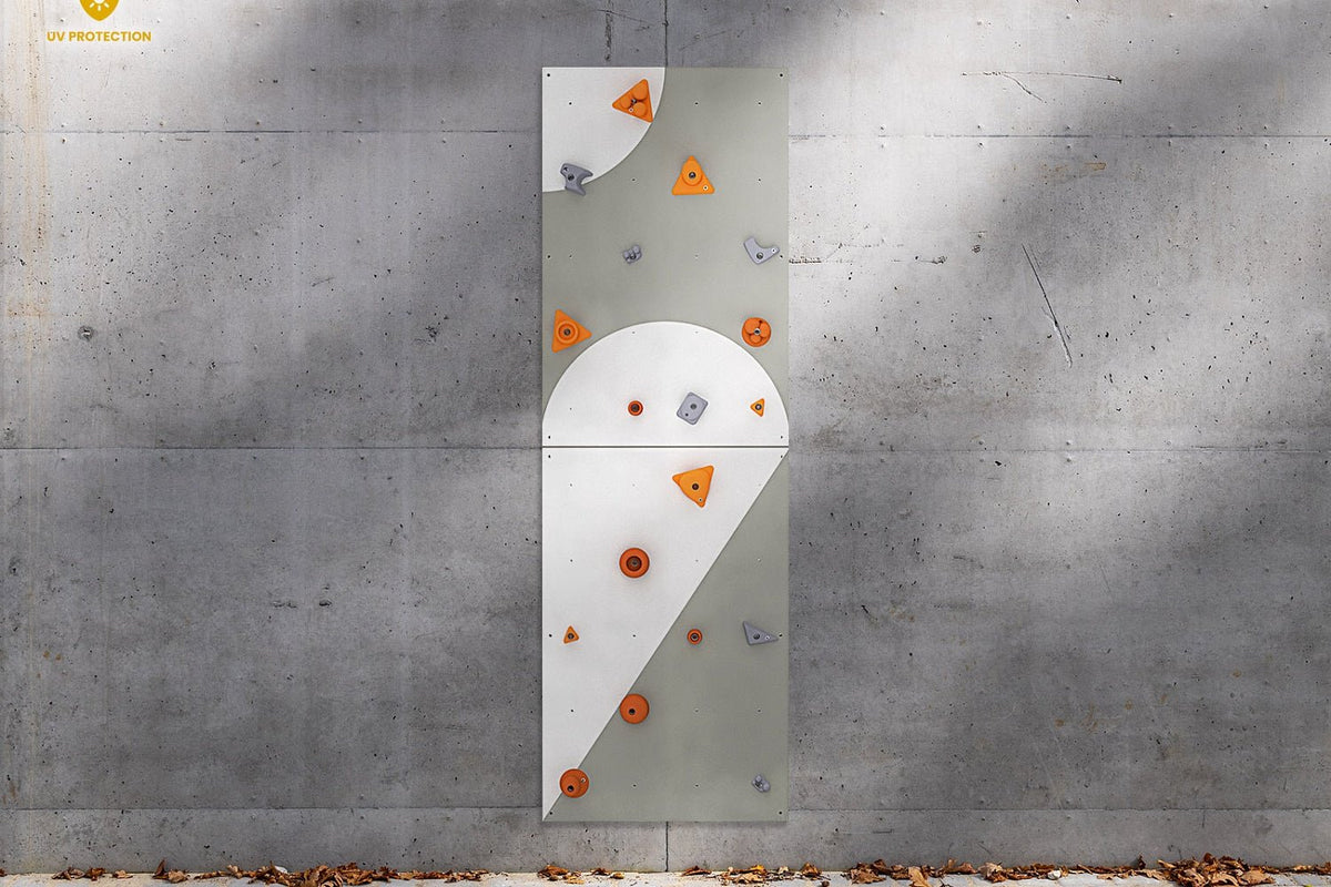 Kletterwand BK OUTDOOR aus 2 Teilen | 236 x 78 cm | inkl. 15 Griffen | 40 Loch - Kletterling – einfach Kind sein