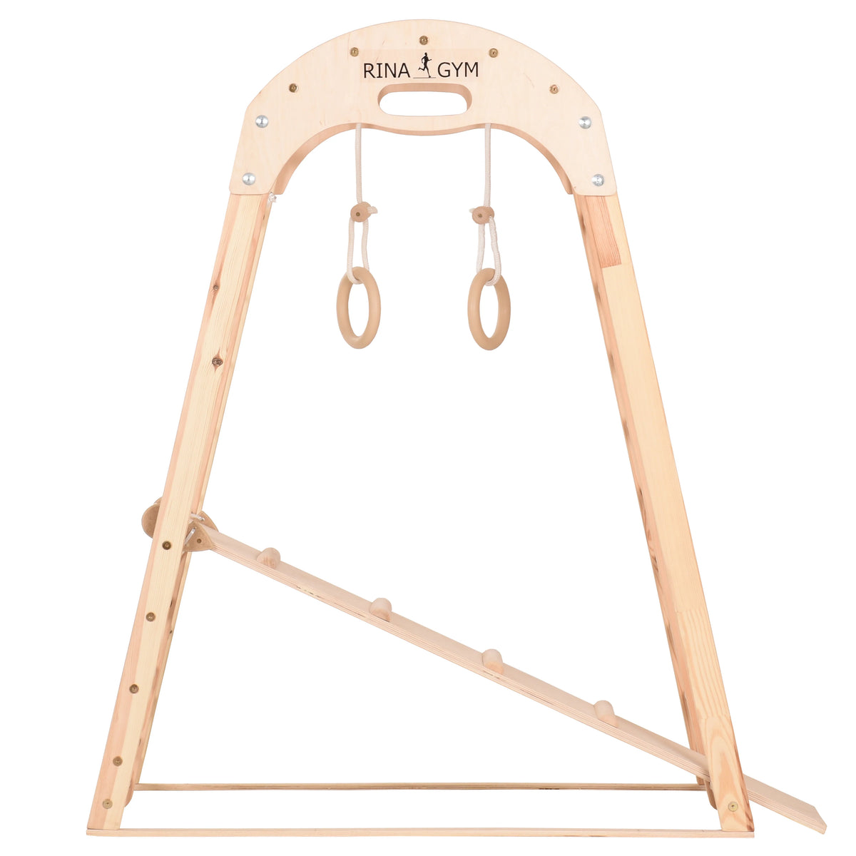 Klettergerüst NATUR GYM | Sprossenwand, Netz, Ringe | ab 3 Jahren - Kletterling – einfach Kind sein