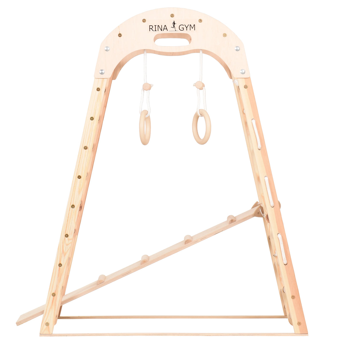 Klettergerüst NATUR GYM | Sprossenwand, Netz, Ringe | ab 3 Jahren - Kletterling – einfach Kind sein