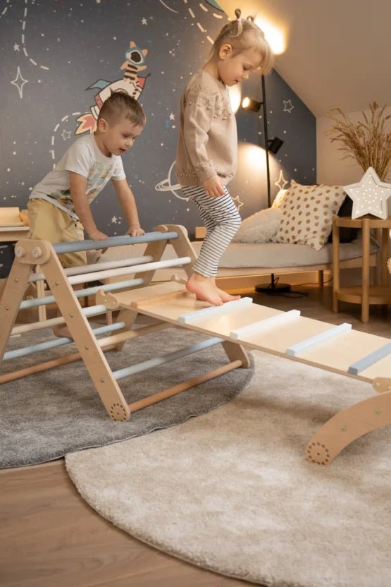 Kletterset 3 in 1 Blautöne - Kletterling – einfach Kind sein