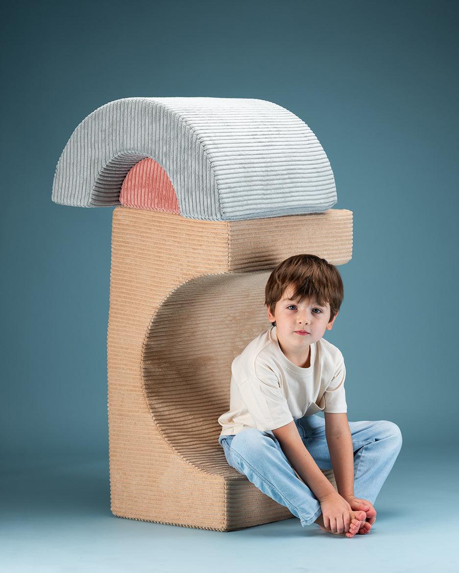wigiwama Rainbow in Beige – Schaumstoff Bausteine für kreatives Spielen - Kletterling – einfach Kind sein