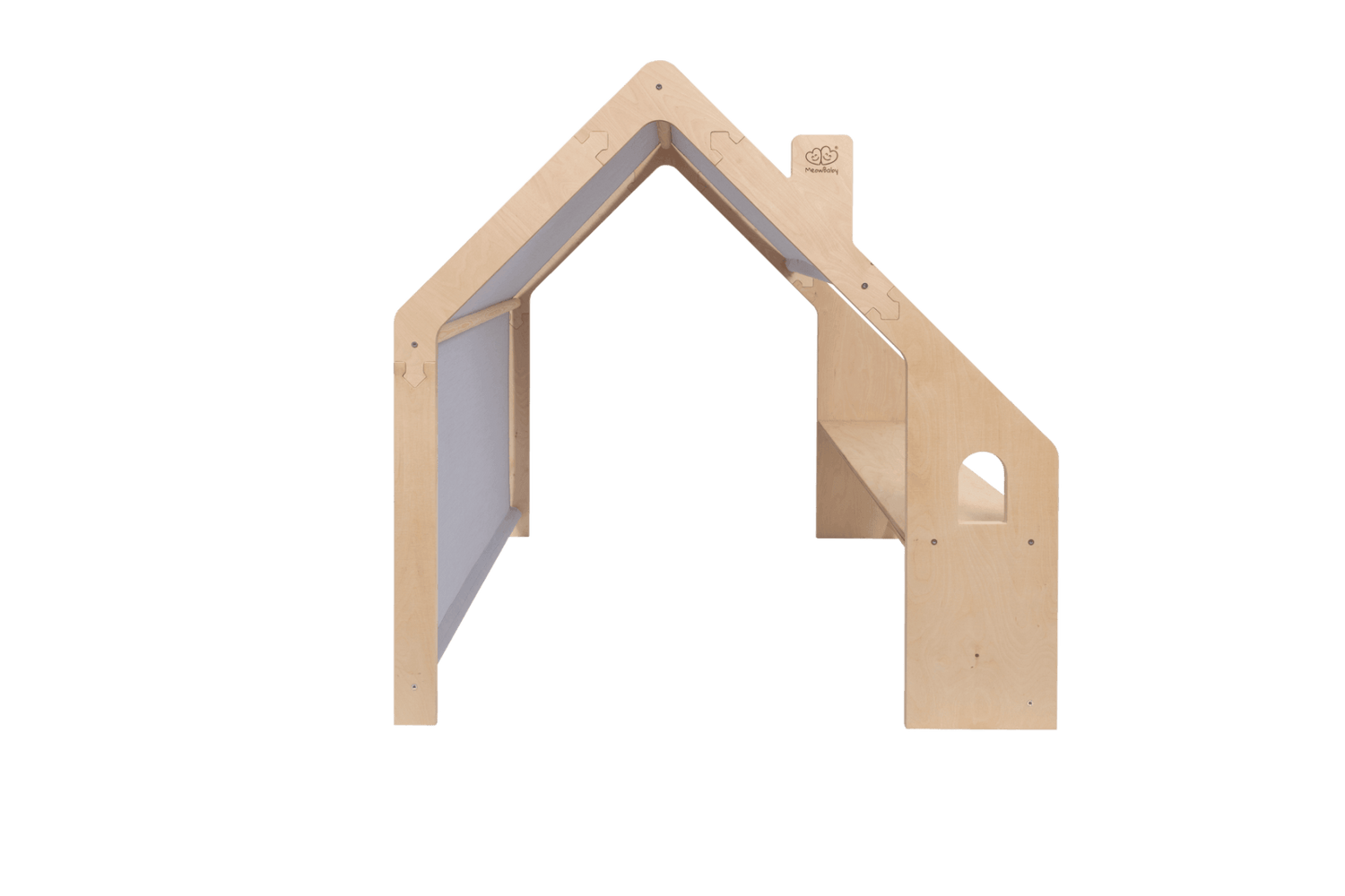 Holzhaus mit Blauem Dach - Kletterling – einfach Kind sein