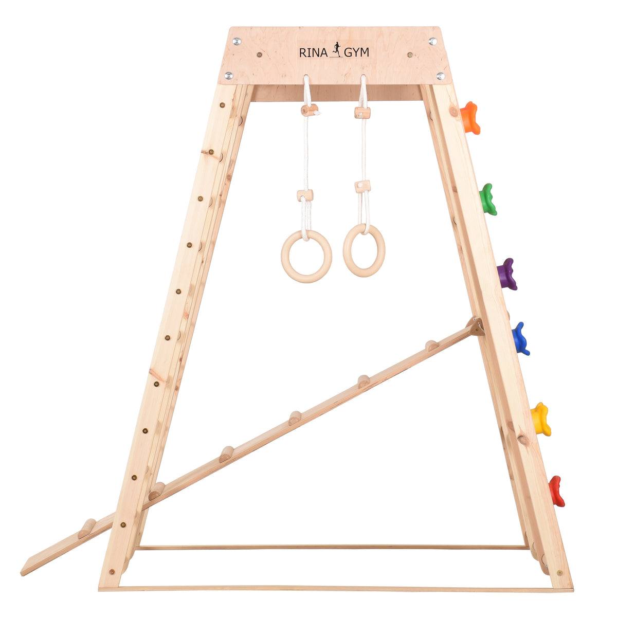 Multifunktionales Indoor Klettergerüst aus Holz – Für Zuhause & Familie – Ansicht 4