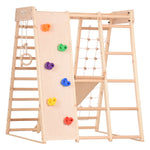 Multifunktionales Indoor Klettergerüst aus Holz – Für Zuhause & Familie – Ansicht 3