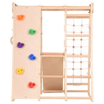 Multifunktionales Indoor Klettergerüst aus Holz – Für Zuhause & Familie – Ansicht 10
