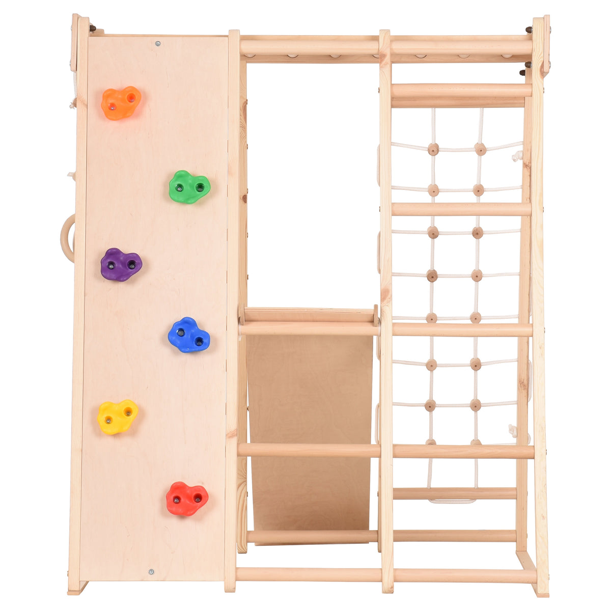 Multifunktionales Indoor Klettergerüst aus Holz – Für Zuhause & Familie – Ansicht 10