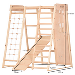 Multifunktionales Indoor Klettergerüst aus Holz – Für Zuhause & Familie – Ansicht 2