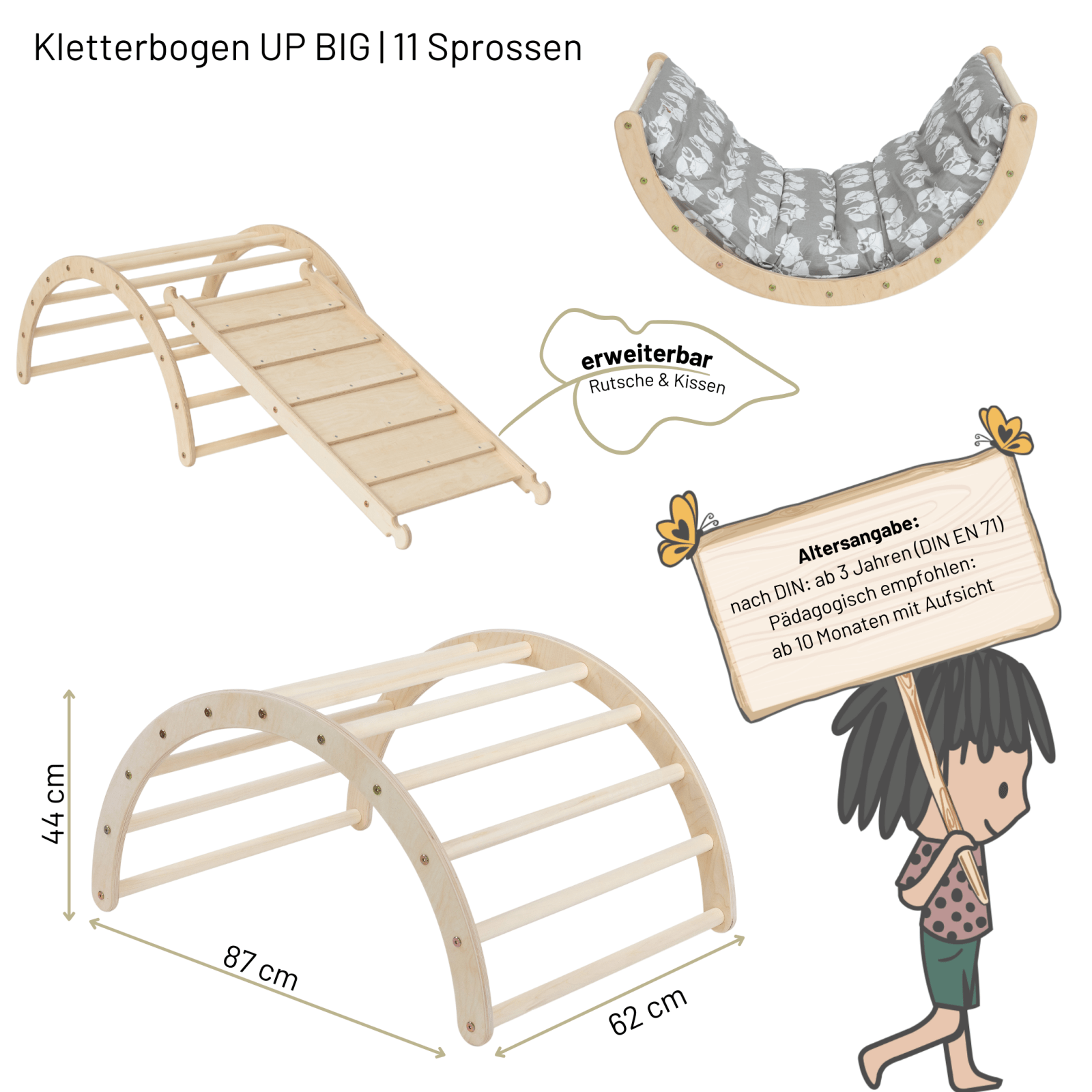 Kletterbogen UP in 2 Größen | SAMLL & BIG - Kletterling – einfach Kind sein