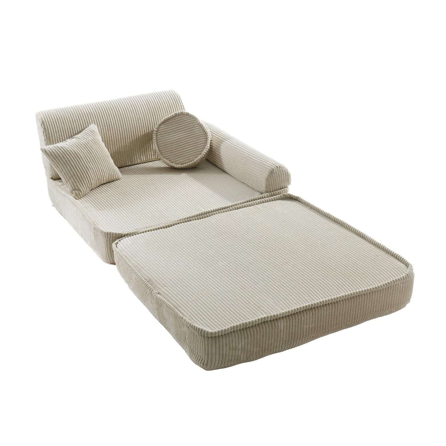 MeowBaby Premium Modulares Sofa - Cord Beige - Kletterling – einfach Kind sein