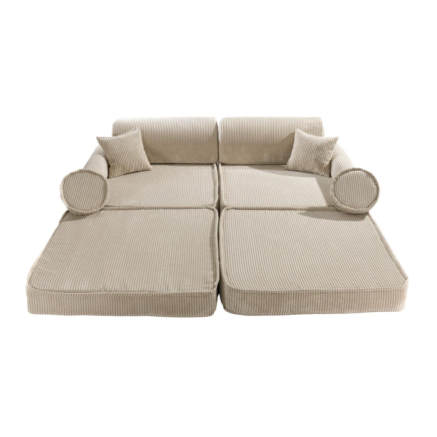 MeowBaby Premium Modulares Sofa - Cord Beige - Kletterling – einfach Kind sein