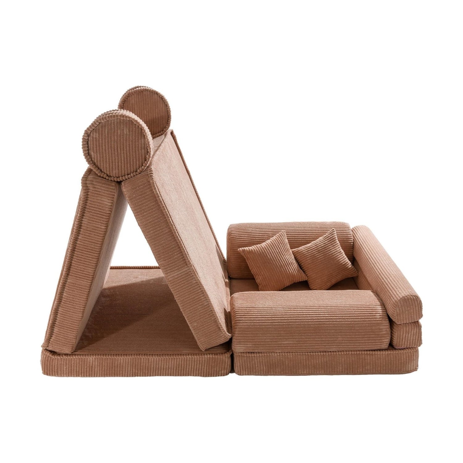 MeowBaby Premium Modulares Sofa Cord - Puderrosa - Kletterling – einfach Kind sein
