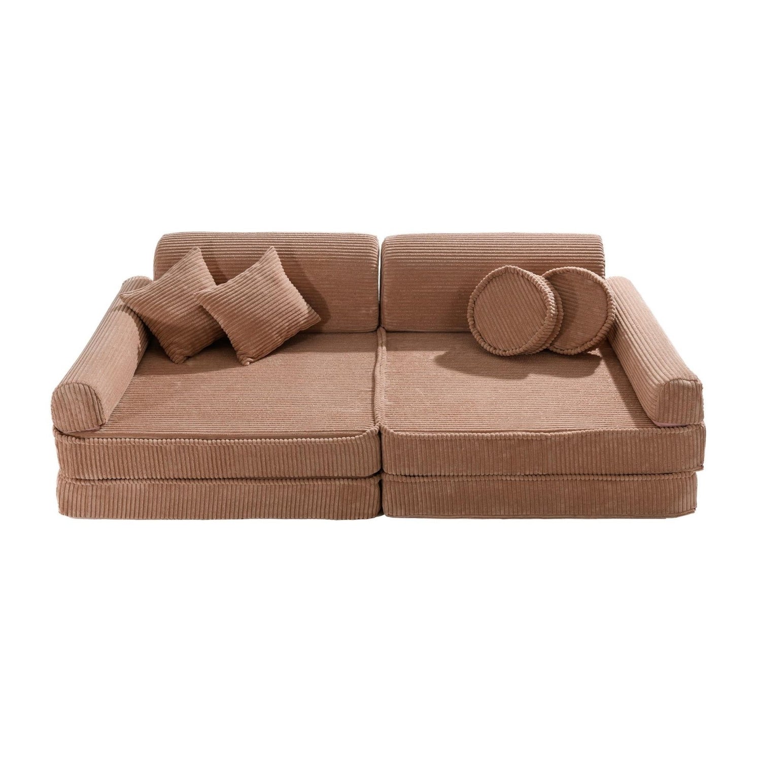 MeowBaby Premium Modulares Sofa Cord - Puderrosa - Kletterling – einfach Kind sein