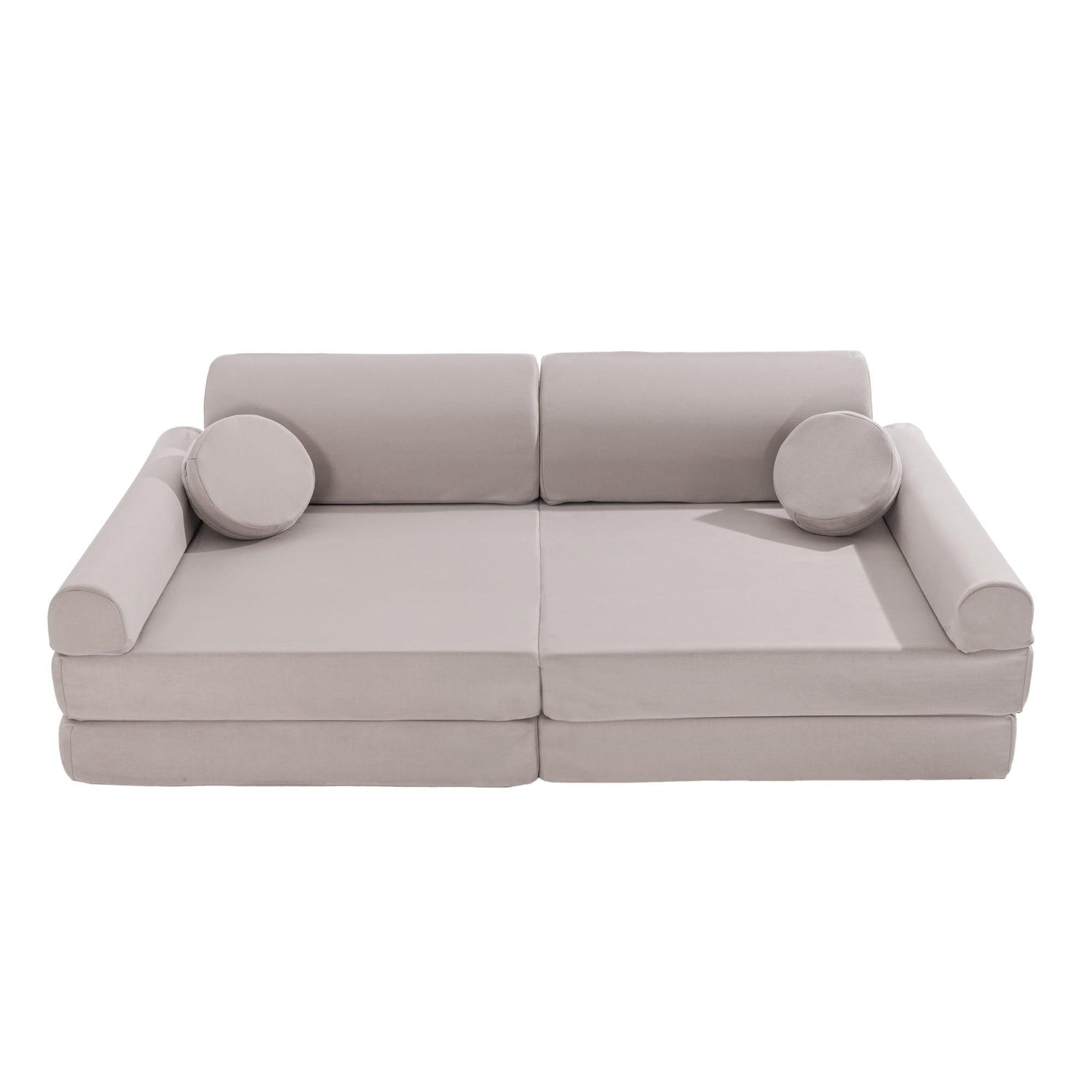 MeowBaby Premium hellgraues Kindersofa - Kletterling – einfach Kind sein