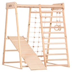 Indoor Klettergerüst für die ganze Familie – Sprossenwand, Hangelleiter, Kletternetz – RINAGYM Heim-Fitnessgerät Classic – A…