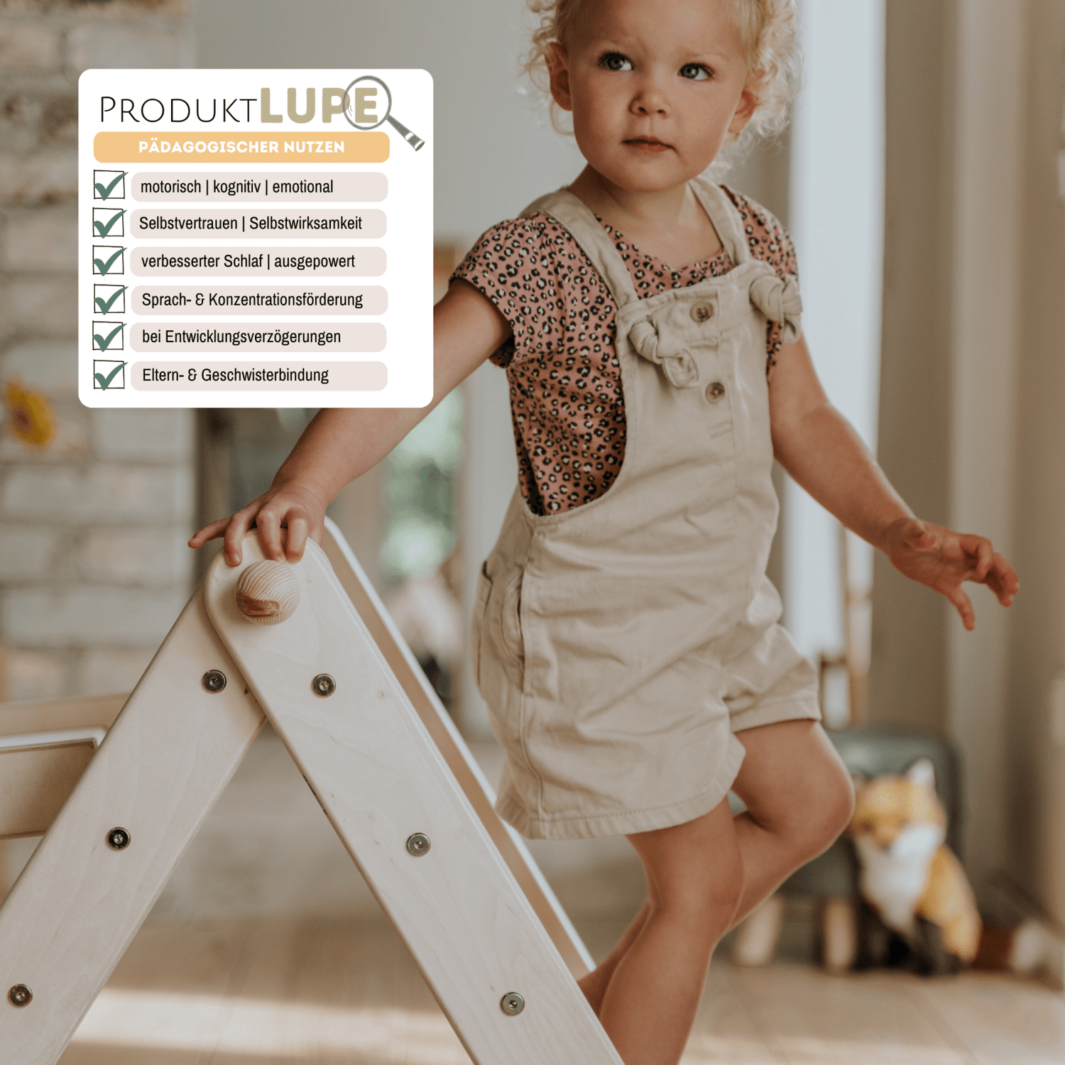 Höhenverstellbares Kletterdreieck ZICKLEIN | 5 - fach verstellbar | 60cm | 1 Teil | verstaubar - Kletterling – einfach Kind sein