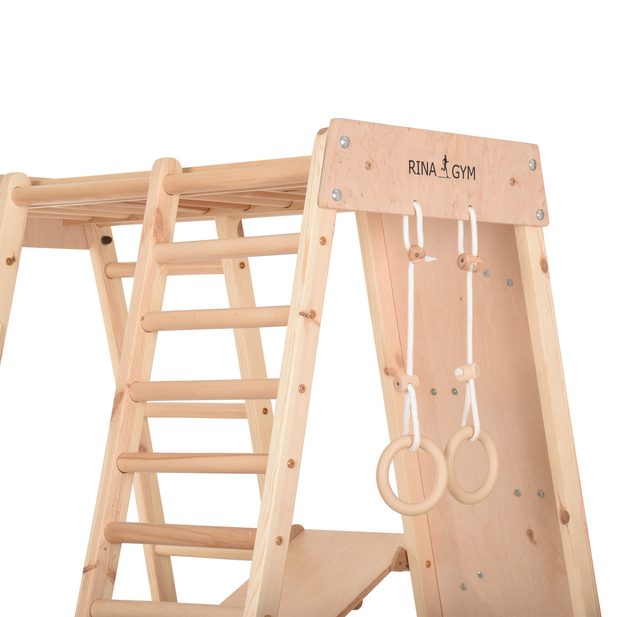 Multifunktionales Indoor Klettergerüst aus Holz – Für Zuhause & Familie – Ansicht 8