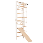 Sprossenwand für Heimtraining mit zweiseitiger Kletterrampe und höhenverstellbarem Reck – Indoor Fitnessgerät für die ganze…
