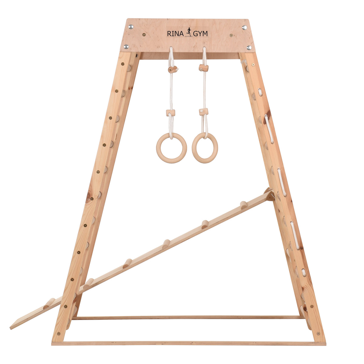 Multifunktionales Indoor Klettergerüst aus Holz – Für Zuhause & Familie – Ansicht 12