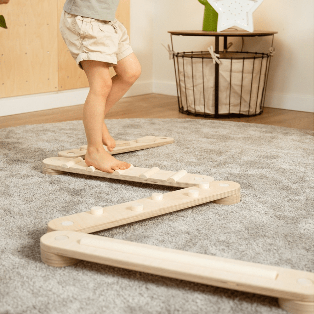 Balancierbalken MOON PFAD | 60 cm | 4 Balken | in 4 Farben | erweiterbar - Kletterling – einfach Kind sein