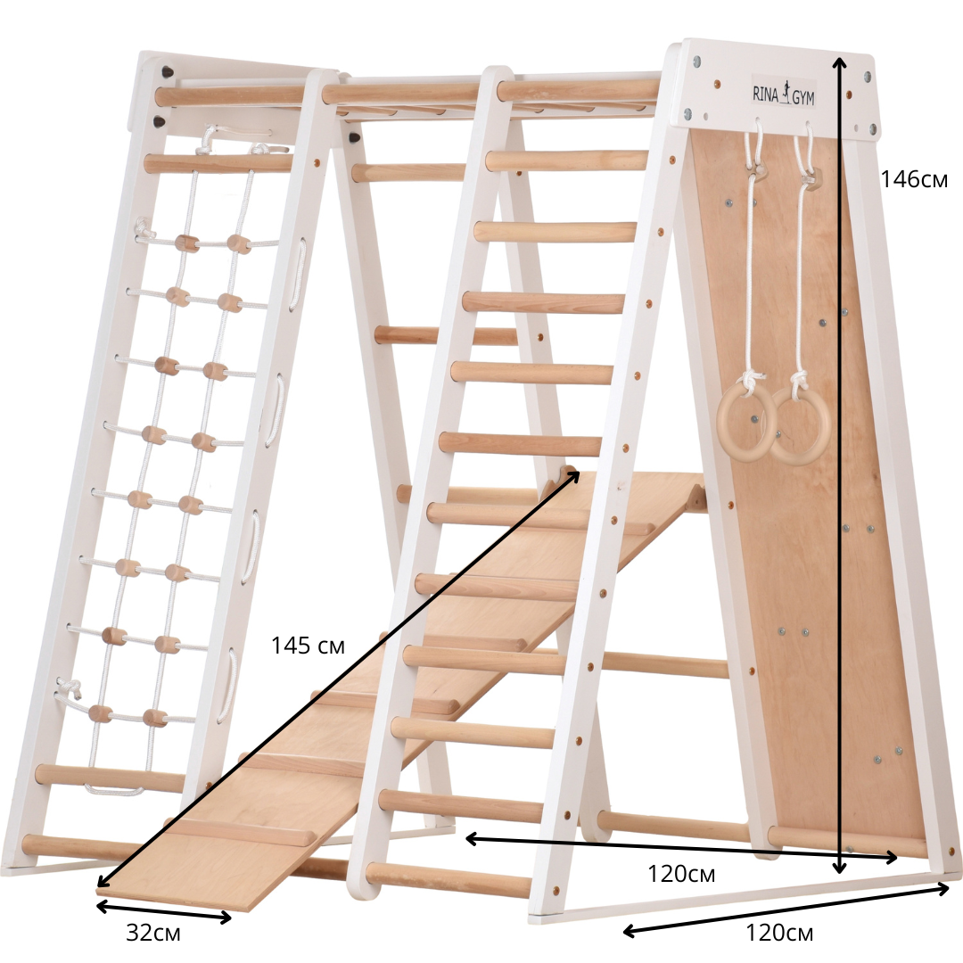 Multifunktionales Indoor Klettergerüst aus Holz – Für Zuhause & Familie – Ansicht 2