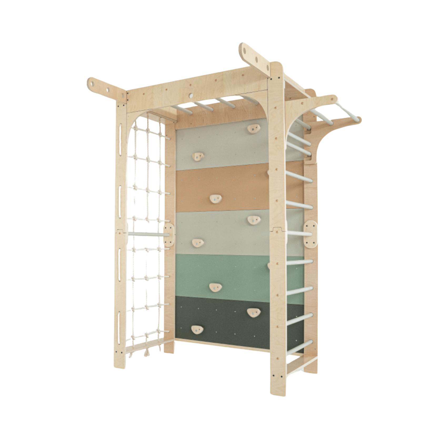 Sprossenwand WOLKENSTIEG ZIMT | 50 kg | 204x127 cm | multifunktional + erweiterbar - Kletterling – einfach Kind sein