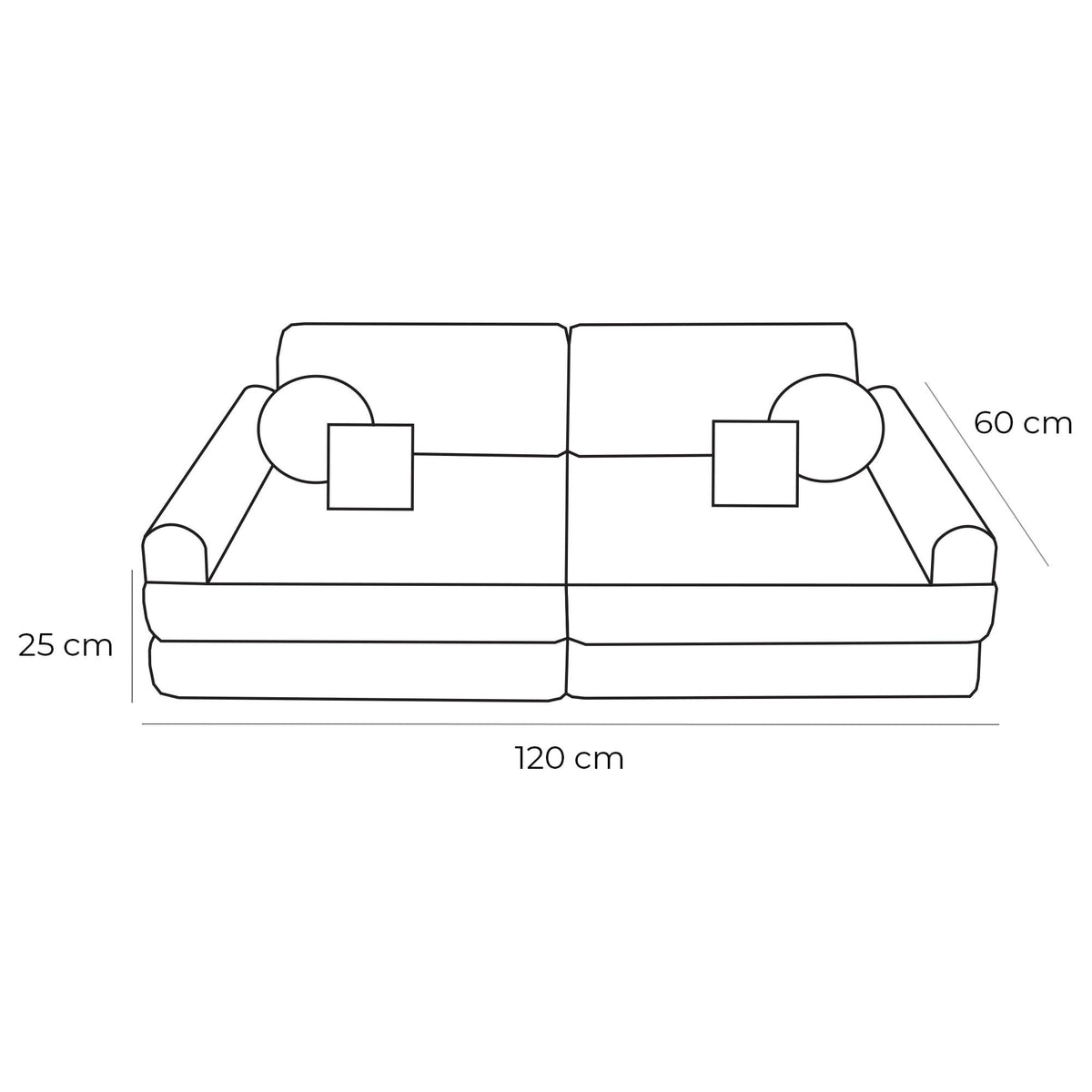 MeowBaby Spielsofa Mini Plus Teddy - Creme - Kletterling – einfach Kind sein