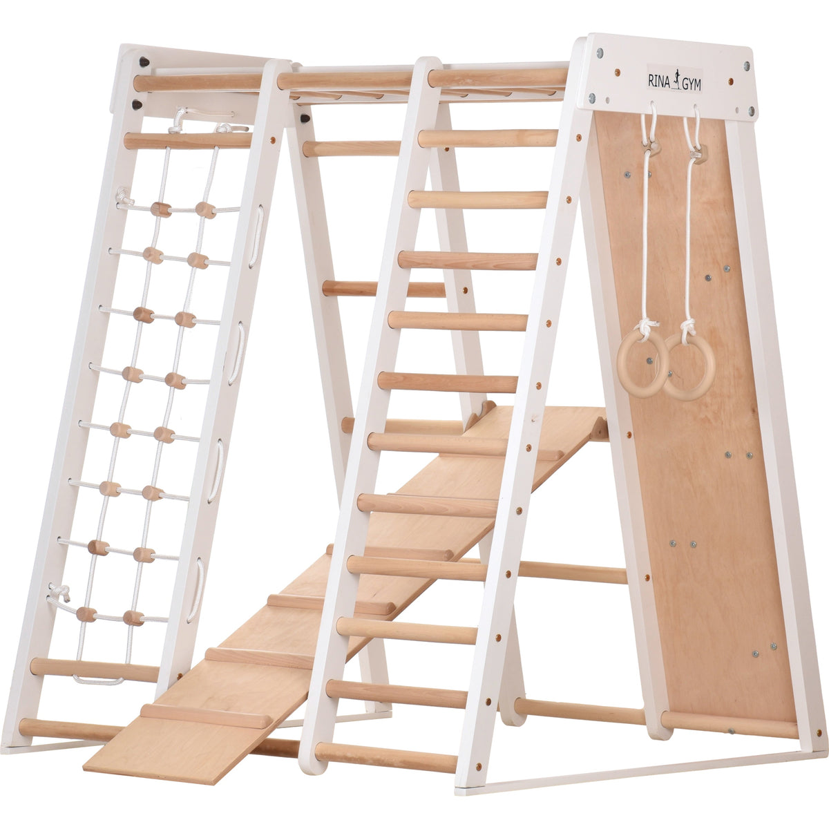 Multifunktionales Indoor Klettergerüst aus Holz – Für Zuhause & Familie – Ansicht 1