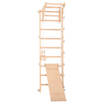 Sprossenwand für Heimtraining mit höhenverstellbarem Reck & beidseitigem Kletterbrett – Indoor Fitnessgerät für die ganze Fa…